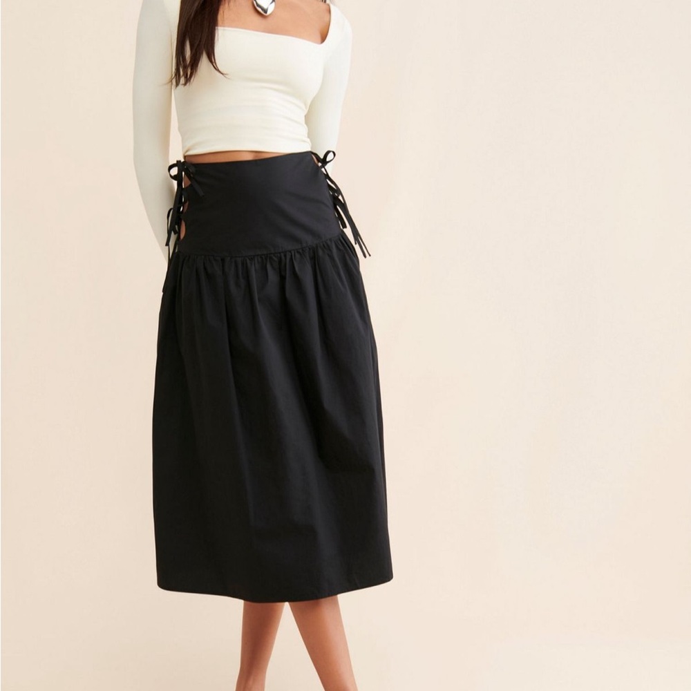 FP Movement by Free People Black Midi Skirt